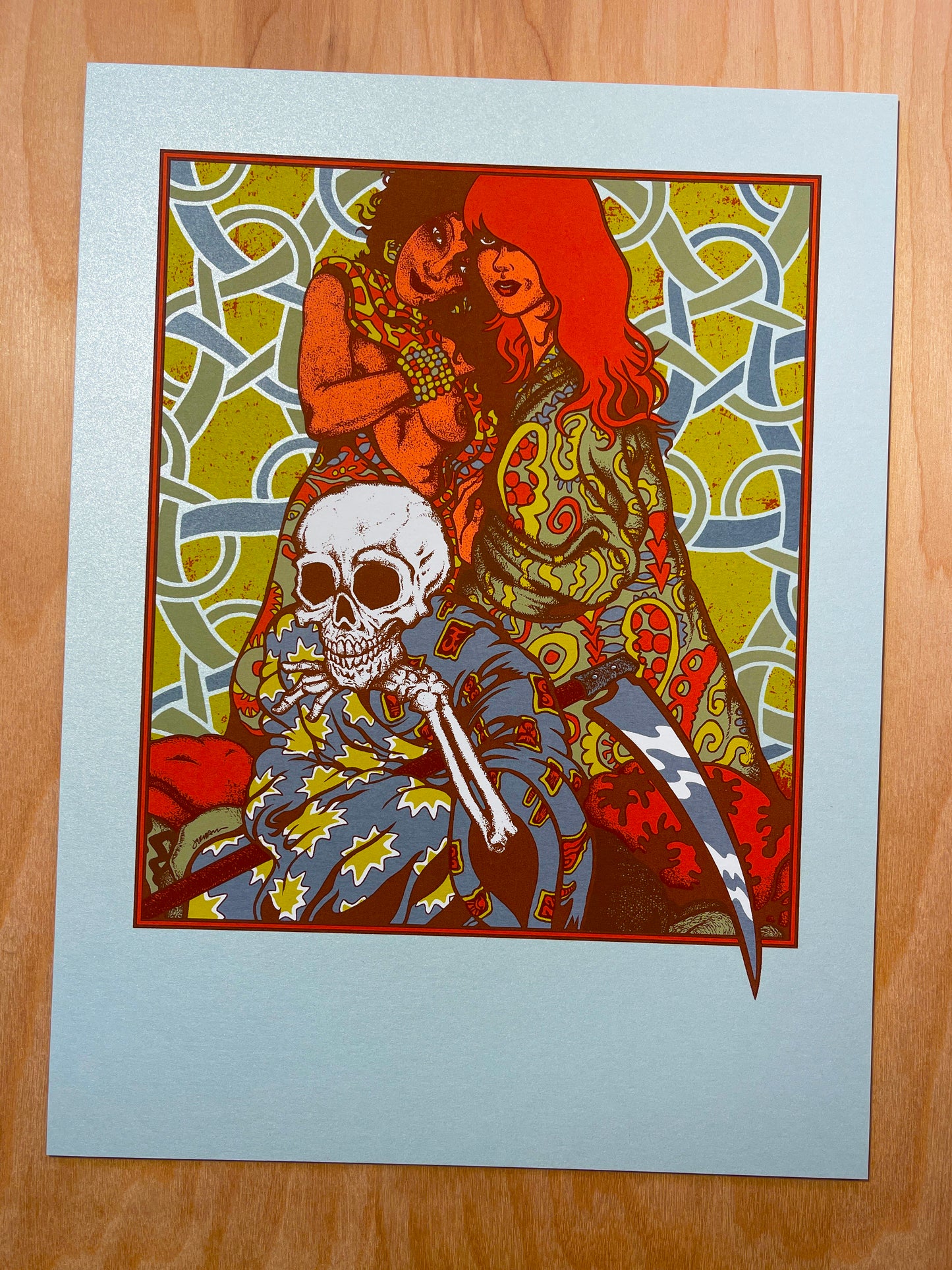- 'Hungry Hands' Mini Art Print (STARDREAM SKY BLUE Variant) Sturgill Simpson / Johnny Blue Skies -