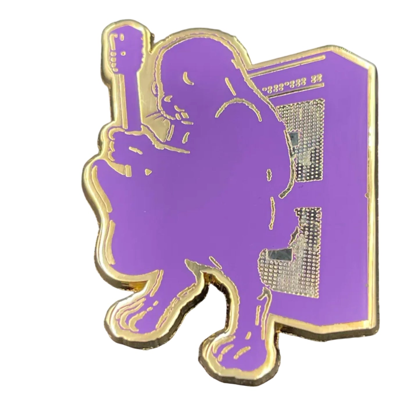 Rabbit Fighter Purple Enamel Pin