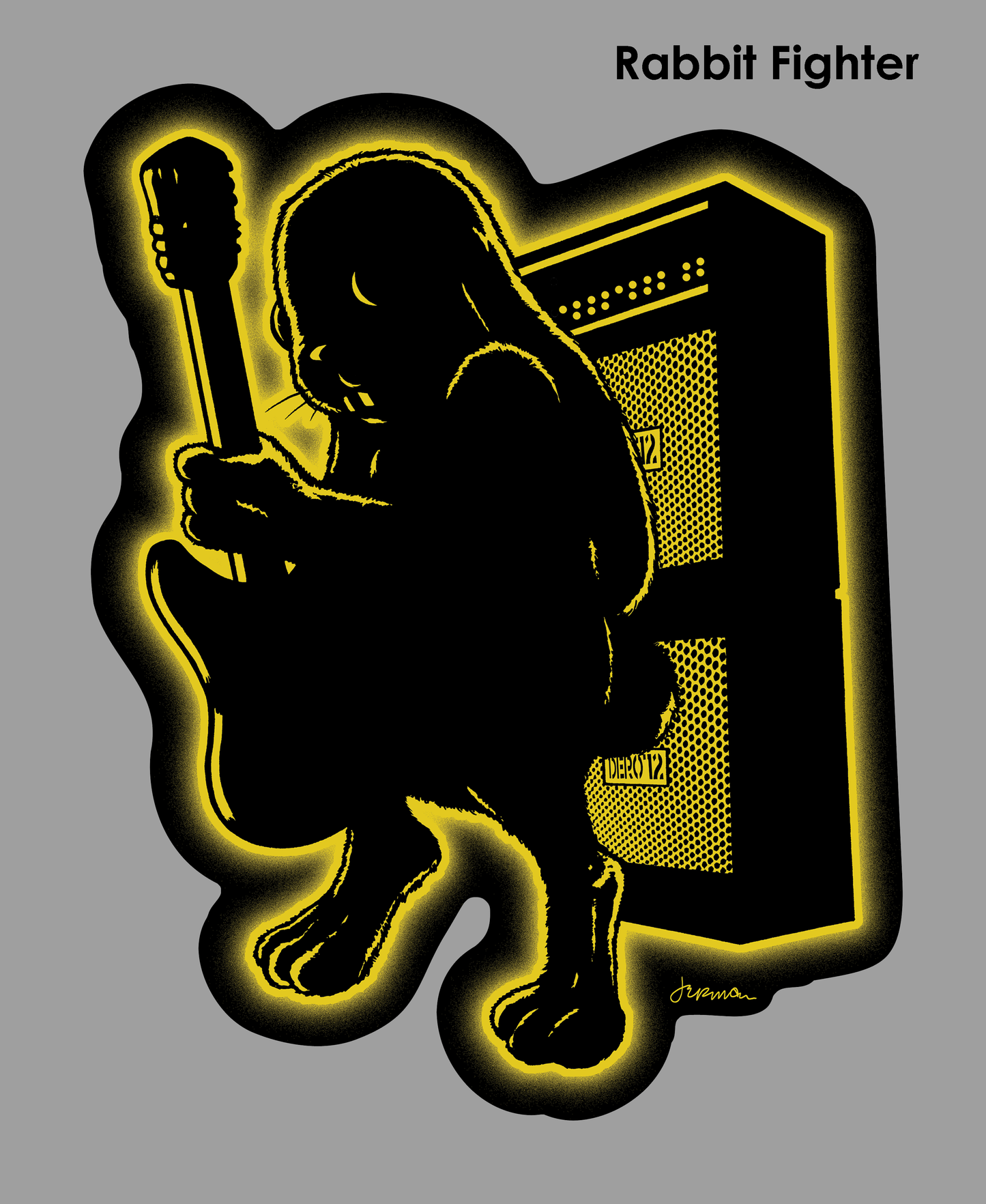 STICKER Rabbit Fighter