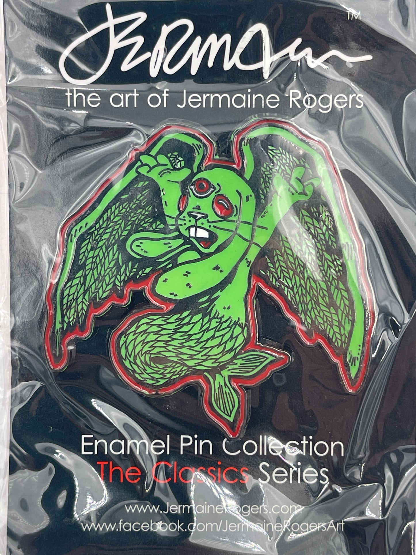Merbunny GLOW-IN-THE-DARK Enamel Pin