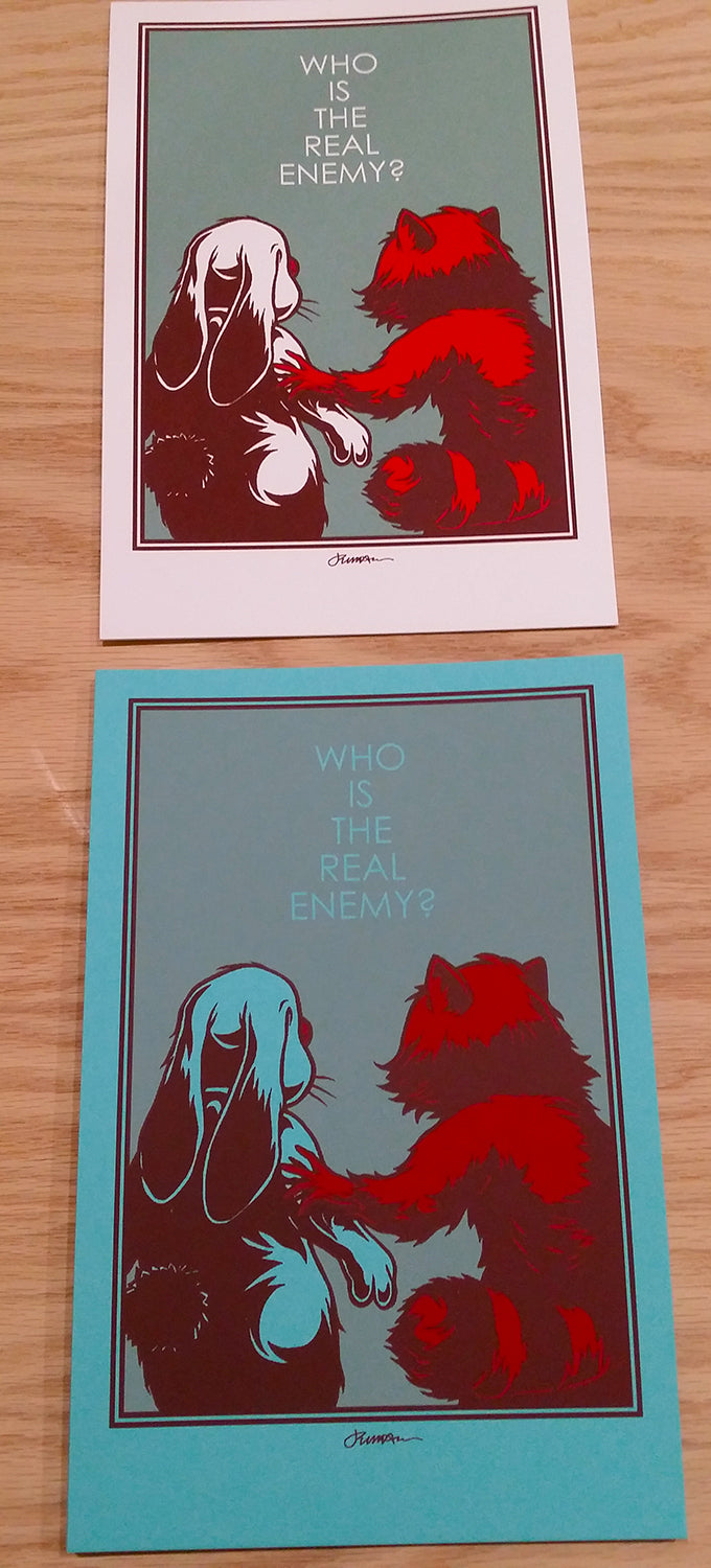 'Who Is The Real Enemy?' Mini Art Print (ALL VARIANTS)