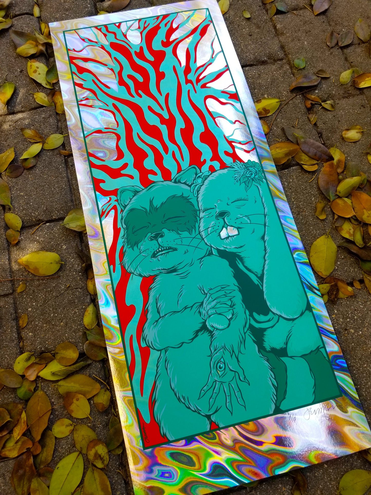 'We Walk By Second Sight...(LHP)' Art Print (Gallery & Lava Foil Editions)