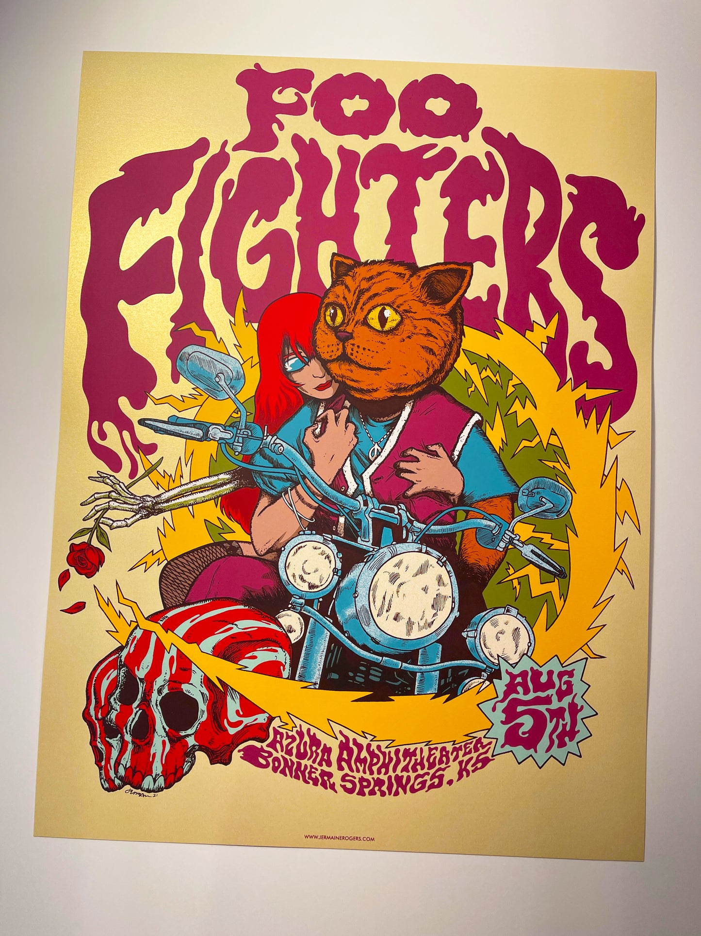 - FOO FIGHTERS (Bonner Springs 2021) STARDREAM Soft Gold Variant -