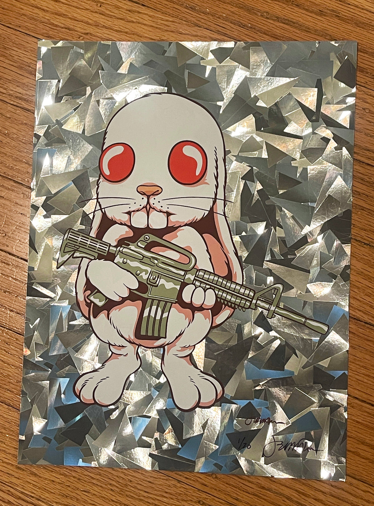 - 'ANIMAL' Mini Art Print (SHATTERED FOIL Variant) -