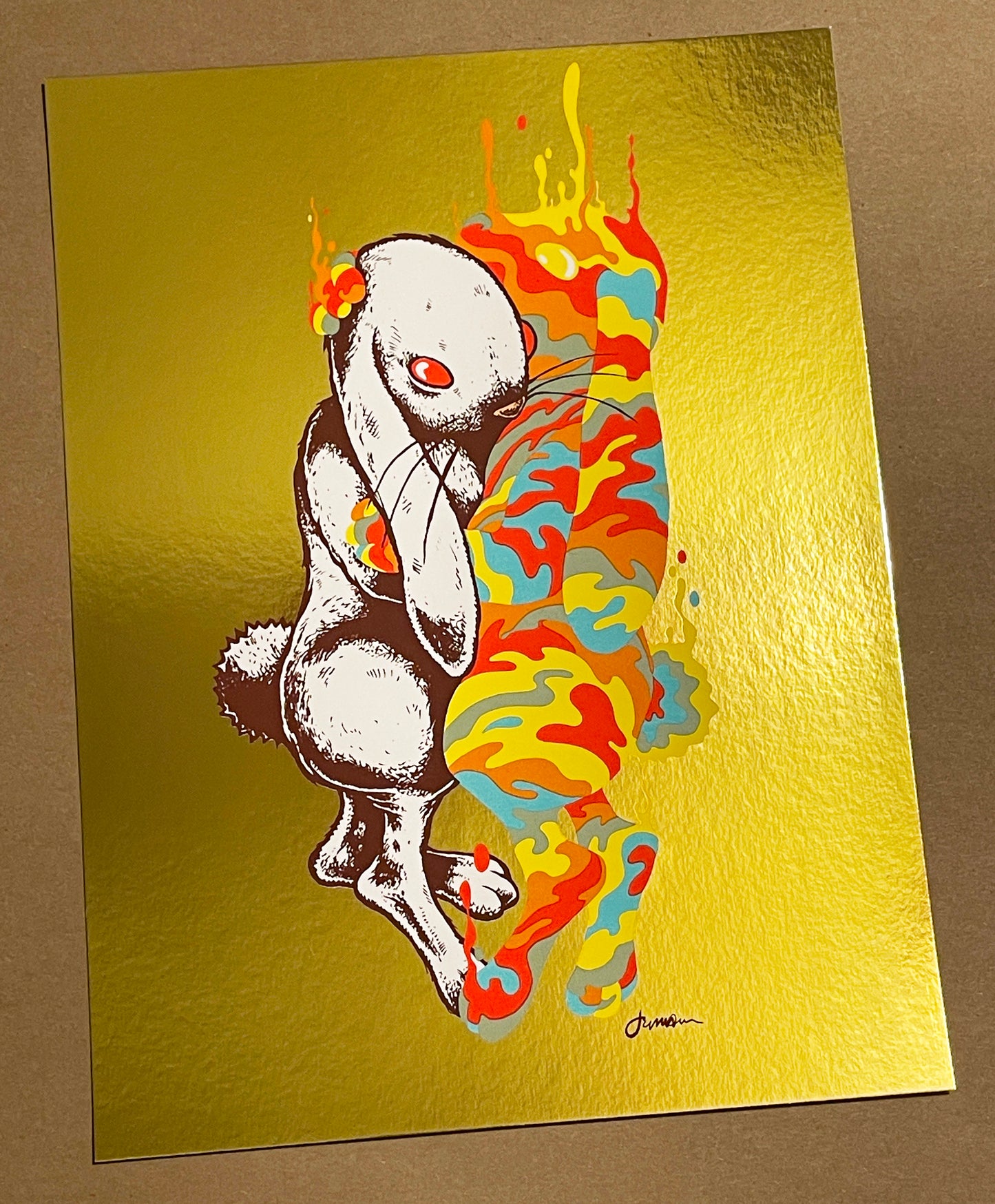 - 'We Carry Each Other...Until' Mini Art Print (GOLD Foil Variant) -