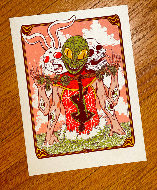 - 'The Hanged Man' Mini Art Print (STARDREAM OPAL Edition) Puscifer / PRIMUS / A Perfect Circle-
