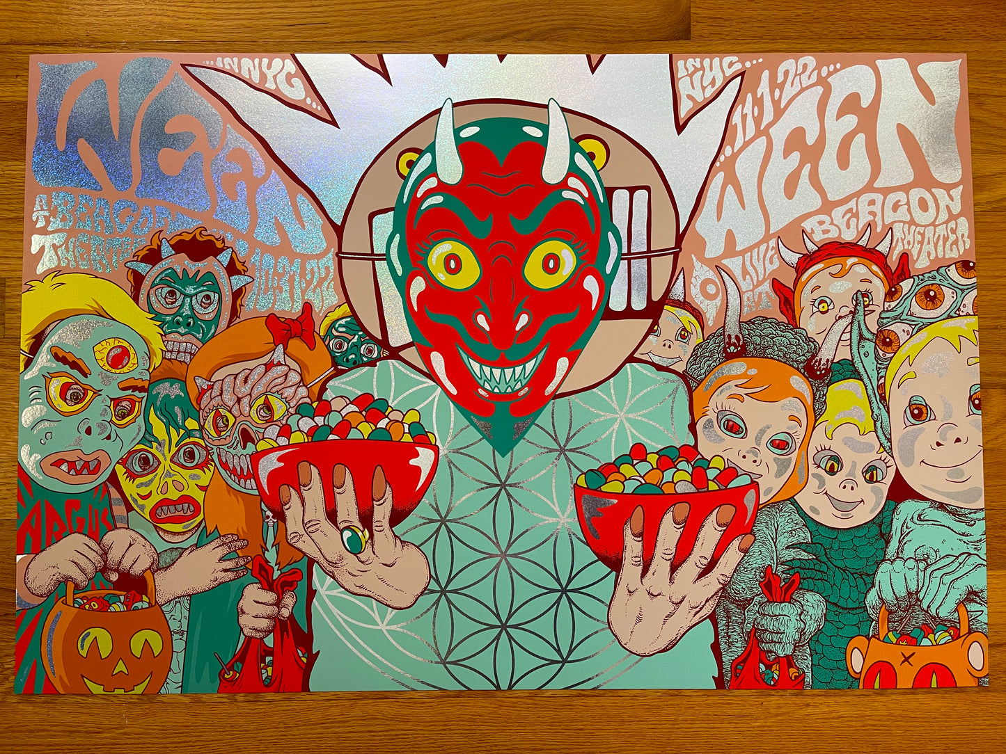 WEEN (Halloween NYC 2022) Diptych Artist, Sparkle Foil and Variant Editions - Single & Uncut