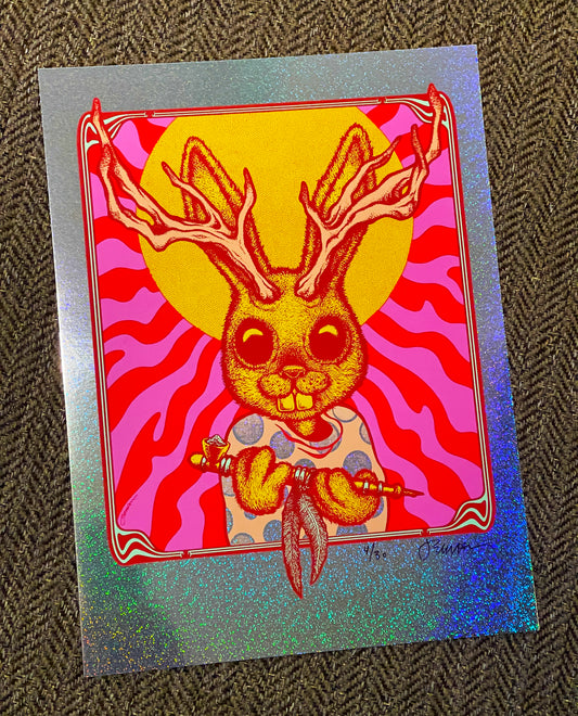 - 'SHAMAN' Mini Art Print (Holographic Sparkle Foil Variant) -