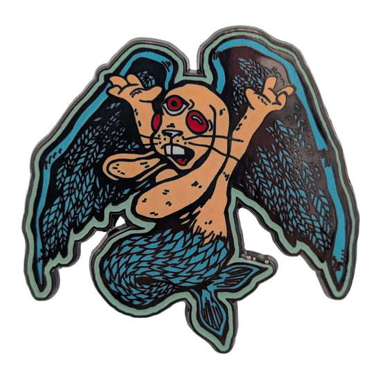 Merbunny Enamel Pin