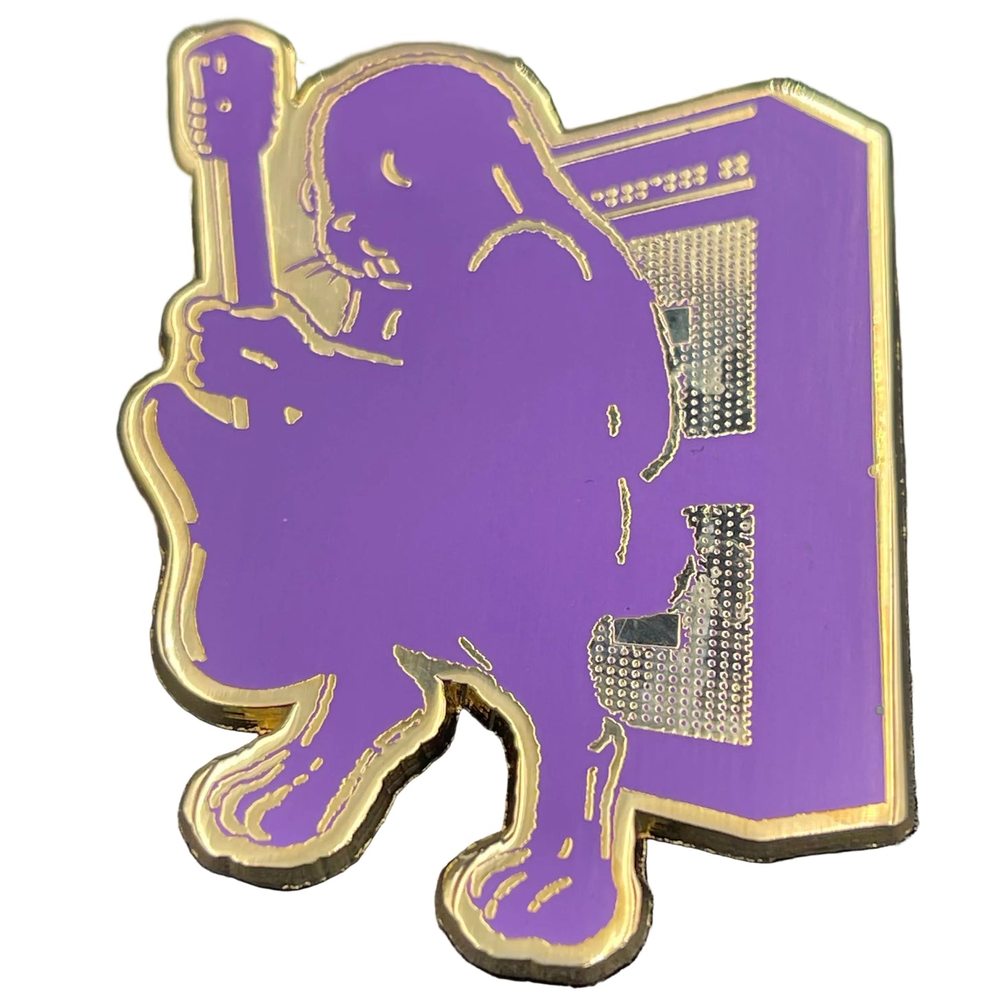 Rabbit Fighter Purple Enamel Pin