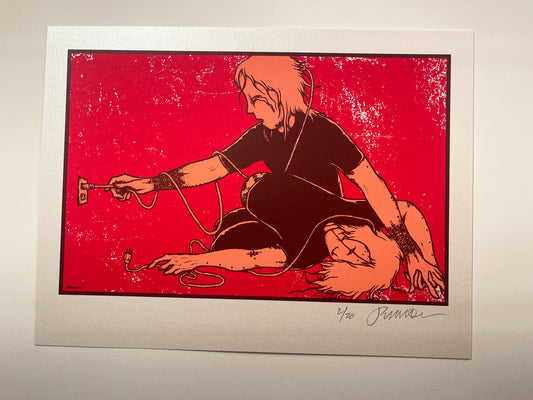 - 'Unplug' Mini Art Print STARDREAM OPAL Variant -